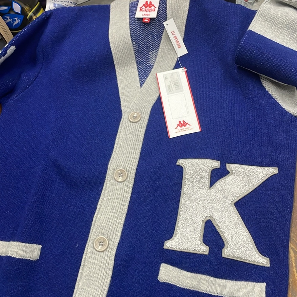 NWT KAPPA 304RUXO AUTHENTIC BOLMIO KNIT Sweater V NECK button up top jacket